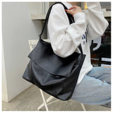 Kukombo Women's Bag Hobos Tote New High Quality Soft Pu Leather Shoulder Crossbody Bags for Women Big Black Female Shopper Tote Handbag