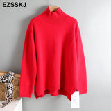 Christmas Gift Autumn Winter basic oversize thick Sweater pullovers Women 2021 loose cashmere  turtleneck Sweater Pullover female Long Sleeve