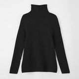 Christmas Gift Autumn Winter Women Solid Turtleneck Pullovers Top Batwing Long Sleeve Warm Pullovers Female Striped Casual Loose Jumper