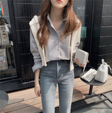 Kukombo New 2022 Women Autumn Winter Blouse Shirts Casual Oversized Elegant Solid Fashionable Office Lady Wild Tops BL3277