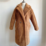 Christmas Gift Luxury Fashion Leopard Long Teddy Bear Jackets Coats Women 2021 Winter Thick Warm Outerwear Brand Fashion Faux Fur Coat Female