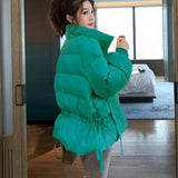 Christmas Gift Women's Down Quilted Cotton Cloth Cotton-Padded Clothes Women Short Style Version of The Loose Winter Coats Cotton-Padded Jacket