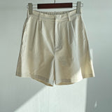 Kukombo Summer Shorts Sets Women Cotton Long Sleeve Blazer High Waist Shorts Female Casual 2 Piece Sets