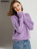 Christmas Gift EZSSKJ thick dazy oversized wool Sweaters Women 2021 puff sleeve Winter sweater Pullovers Loose Female Warm Basic sweater Jumper