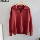 Christmas Gift polo collar Autumn Winter Sweater pullovers Women 2021 loose thick cashmere Sweater Pullover women oversize sweater jumper