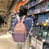 2022 Women Backpack For Teenage Girls Fashion Nylon School Bag Female Backbag Casual Large Capacity Travel Bag Mochilas K45