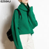 Christmas Gift 2021 Women's Sweater Autumn Winter Warm Turtlenecks Casual Loose Oversized Lady Sweaters Knitted Pullover Top Pull Femme