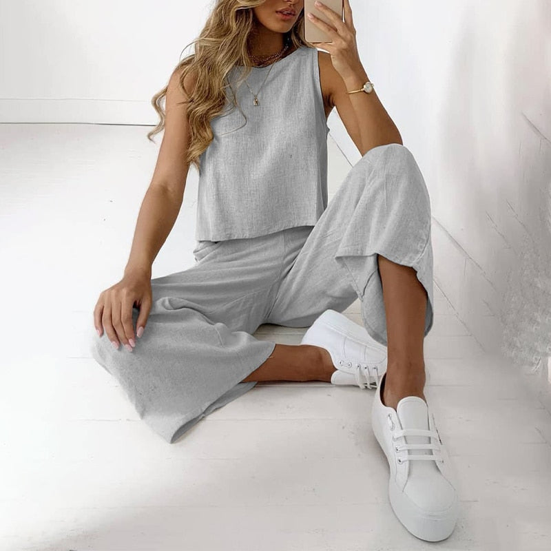 Kukombo 2 Piece Outfits For Women Solid Outfit Casual Trousers Suit Ropa De Mujer 2023 Streetwear Conjunto Femenino Summer Joggers Set