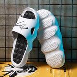 Kukombo 2022 Summer New Men Fashion Slippers Outdoor Men Shoes Soft Platform Comfortable Nonslip Design Indoor Bathroom Slippers Sandals