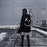 Kukombo Gothic Harajuku T Shirt Women Korean Fashion Black Long Sleeve Hip Hop Punk Streetwear Autumn Mall Goth Tops Female Tee