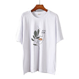 Christmas Gift Hirsionsan Gothic Graphic T Shirt Women 2021 Summer New Oversized Cotton Tees Casual Aesthetic Character Printed O Neck Tops