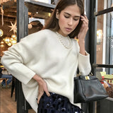 Christmas Gift Hirsionsan Winter Oversized Sweater Women 2021 Elegant Knitted Basic Pullovers O Neck Loose Soft Female Cashmere Jumper