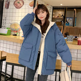 Christmas Gift 2021 New Winter Clothes Korean Version Loose Winter Mid-length Coat Down Padded Coat Padded Jacket Women's Thick Padded Jacket