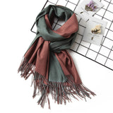 Christmas Gift Hot 2021 Winter Scarf Double Side Women's Scarves Fashion Warm And Soft Cashmere Scarf Lady Shawls Pashmina Foulard Tassel
