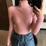 Christmas Gift 2021 Autumn New Slim Long Sleeve Jumper Women Turtleneck Knitted Pullover Winter Sweater Women Soft Warm Sweater Pull Femme 6897