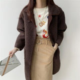 Christmas Gift New 2021 Autumn Winter Women Jackets Warm Korean Style Office Lady Coat Outerwear Wool Blends Wild Long Tops JK1280