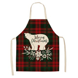 Linen Merry Christmas Apron Christmas Decorations for Home Kitchen Accessories Natal Navidad 2021 New Year Christmas Gifts