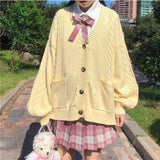Christmas Gift 2021 new sweet cute girl knitting sweater lazy college style loose sleeve Harajuku girl JK uniform sweater coat s ~ 2XL