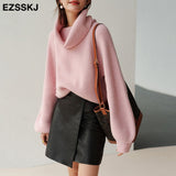 Christmas Gift Autumn Winter oversize thick Sweater pullovers Women 2021 loose cashmere turtleneck big size Sweater Pullover for women female