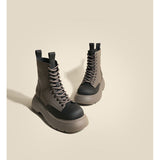 Kukombo 2021 New Short Matte Platform Locomotive Tube Martin Boots Single British Style Early Autumn Rubber Shoes Korean Fashion