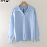 Christmas Gift polo collar Autumn Winter Sweater pullovers Women 2021 loose thick cashmere Sweater Pullover women oversize sweater jumper