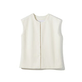 Christmas Gift Yiyiyouni Thicken Warm Waistcoat Women Autumn Winter Lamb Wool Vests Coat Female Sleeveless White Jackets Ladie Casual Tops 2021