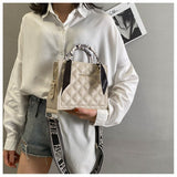 New Vintage PU Leather Women Handbags Striped Shoulder Bags for Women Fashion Tote Bags Crossbody Bag Women bolsos de mujer