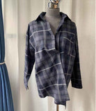 Christmas Gift Plaid Women Blouses 2021 Spring Shirt Female Womens Blouse Fall Maxi Blusas Casual Elegant Vintage Long Sleeve Cotton Oversize