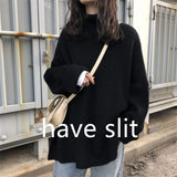 Christmas Gift New Women Sweater Pullover Female Knitting Overszie Sweaters Long Sleeve Girls Loose Elegant Knitted Thick Outerwear New