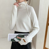 Christmas Gift BGTEEVER Autumn Winter Turtleneck Women Sweater Elegant Slim Female Knitted Pullovers Casual Stretched Sweater jumpers femme
