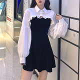 Christmas Gift Elegant Party Dress Women Long Sleeve Sweet Empire High Street Mini Dress Gothic Dress Korean Summer 2021 Female Outfits