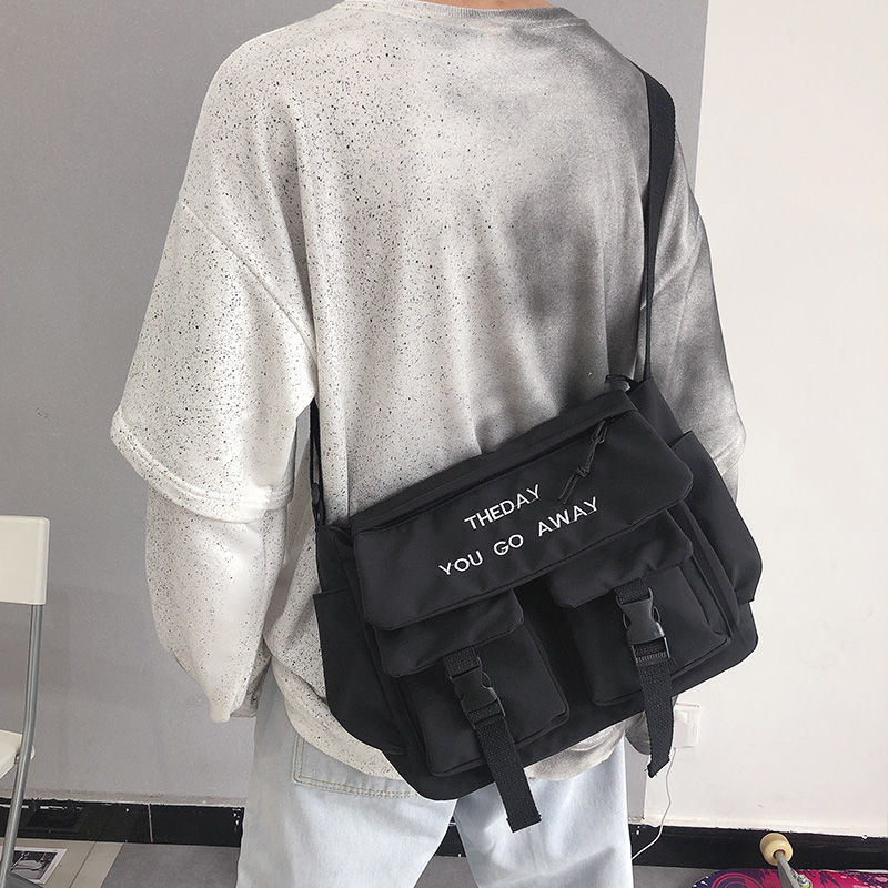 Kukombo 2023 New Fashion Casual Tote Bags Canvas Bookbag Messenger Bag