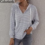 Christmas Gift New 2021 Spring Autumn Women Sweatshirts Pullovers Oversized Fashionable Hooded Korean Striped Jumper Tops SS20122AB