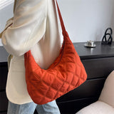 Back to college 2022 AVEURI Women Soft Nylon Side Bags In Trend Brand Quilted Luxury Big Handbags Lady Shoulder Bucket Crossbody Bags Designer Brand