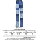 Kukombo Grey Patchwork Straight Mom Jeans Woman High Waist Pockets Boyfriend Classic Streetwear Black Pants Loose Denim
