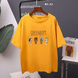 Christmas Gift Hirsionsan Gothic Character Printed T Shirt Women Harajuku Soft Summer Cotton Tshirt Korean Loose Tees Ins Casual Female Tops
