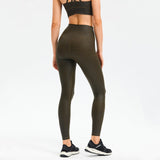 Christmas Gift High Rise Workout Yoga Set Women Matte Coated Faux Leather Leggings Squat Proof Back Waist Pant Sports Bra Workout Clothing