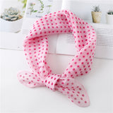 Kukombo 2022 Women Chiffon Hair Scarf Square Neck Scarves Bag Handle Tie Foulard Lady Neckerchief Bandana Shawls and Wraps