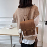 Kukombo New Women Designer Backpacks High Quality Leather Travel Backpack Sac A Dos Small School Bags for Teenage Girls Female Back Pack