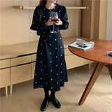 Christmas Gift New Spring Girls Dress Women Print Long Sleeve Womens Dresses Female Dress Vintage Dress Party Boho Robe Femme Vestido Autumn