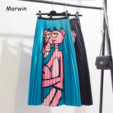 Christmas Gift Marwin 2019 Spring Autumn New-Coming Printing Cartoon Pattern High Street Europen Style Women Skirts High Elastic Quality Skirts