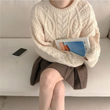 Christmas Gift New 2023 Autumn Winter Women Sweater One Size Knitted Oversize Wild Warm Fashionable Lady Pullovers Short Tops