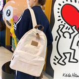Kukombo Fashion Girl College School Bag Casual New Simple Women Backpack Striped Book Packbags for Teenage Travel Shoulder Bag Rucksack