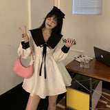 Kukombo Korean Fashion Party Mini Dresses Women Autumn Bow Slim Sweet Kawaii Elegant Dress Bubble Sleeve Harajuku Casual Cute Dress 2022 K131