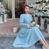 Kukombo Solid Elegant Dress Women Winter Patchwork Lace Party Midi Dress Female Casual French Style Sweet Kawaii Korean Dress Women 2023