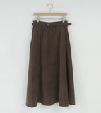 Christmas Gift new A Line solid Women Skirts Pleated MI-long New Knee Length Skirt Female Vintage Suede Skirts Jupe Femme Faldas Mujer