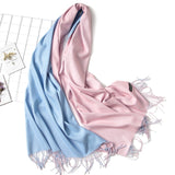 Christmas Gift Hot 2021 Winter Scarf Double Side Women's Scarves Fashion Warm And Soft Cashmere Scarf Lady Shawls Pashmina Foulard Tassel