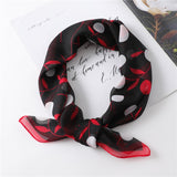 Kukombo 2022 Women Chiffon Hair Scarf Square Neck Scarves Bag Handle Tie Foulard Lady Neckerchief Bandana Shawls and Wraps