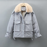 Christmas Gift Cotton padded clothes Korean loose cotton padded jacket 2021 new Parker coat women's winter short thickened zipper tooling coat
