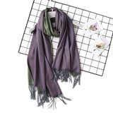 Christmas Gift Hot 2021 Winter Scarf Double Side Women's Scarves Fashion Warm And Soft Cashmere Scarf Lady Shawls Pashmina Foulard Tassel